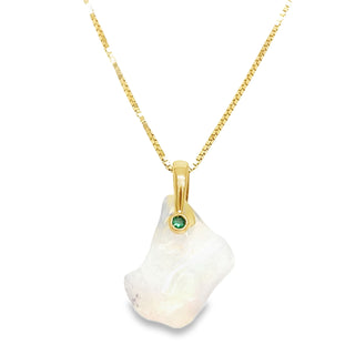 Reversible Opal & Diamond/Emerald Necklace