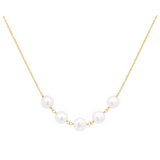 *Limited Edition* Five Tied Coin Pearl Necklace