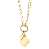 Clover Paper Clip Link Diamond Necklace by Shy Creation