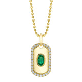 Diamond & Emerald Dog Tag by Shy Creation