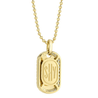 Diamond & Emerald Dog Tag by Shy Creation