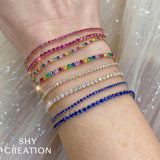 Ruby Micro Tennis Bracelet by Shy Creation