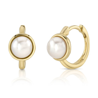 Cultured Pearl Huggies by Shy Creation