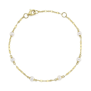Cultured Pearl Station Bracelet by Shy Creation