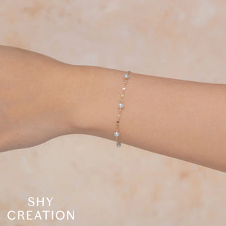 Cultured Pearl Station Bracelet by Shy Creation