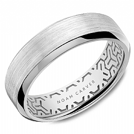 Patterned Interior Wedding Band by Noam Carver