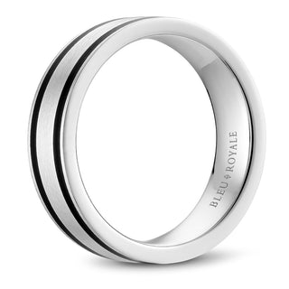 Black Ceramic Accent Band by Bleu Royale