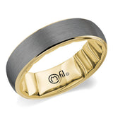 6mm Tantalum & Yellow Gold Band by MFit