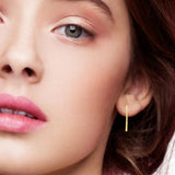 18K Gold Plated Dainty Textured Hoops