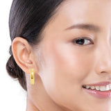 18K Gold Plated Tube Hoops
