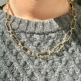 18K Yellow Gold Plated Oversized Link Chain