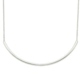 Sterling Silver Curved Bar Necklace