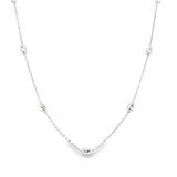 22 Inch Diamond Cut Station Necklace