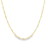 18" Rhodium Highlight Fancy Link Chain