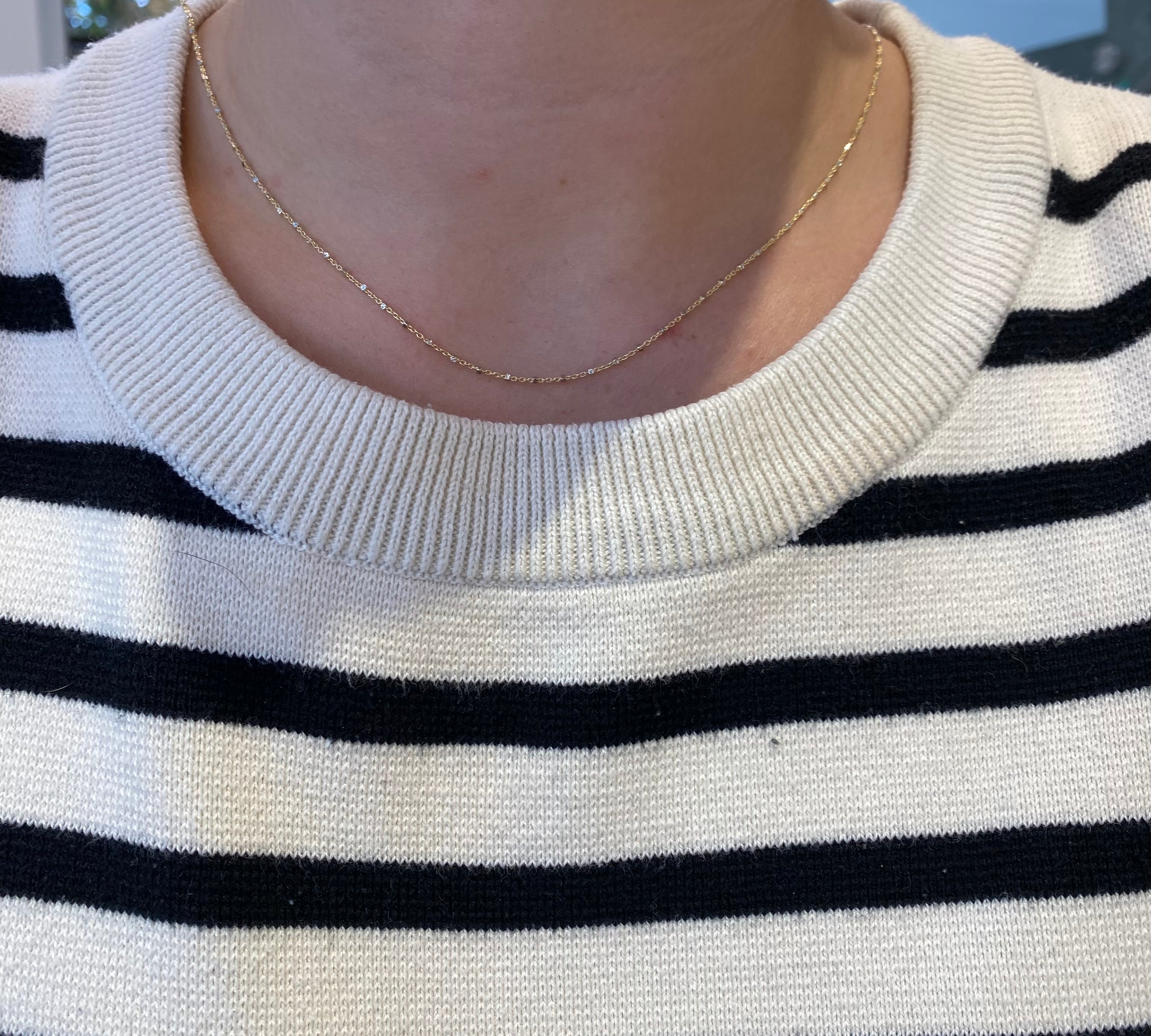 18" Rhodium Highlight Fancy Link Chain