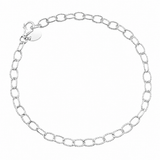 Textured Silver Link Bracelet