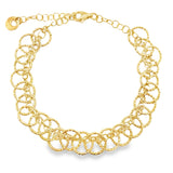 18K Gold Plated Fancy Link Bracelet