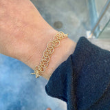 18K Gold Plated Fancy Link Bracelet