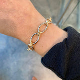 Two Tone Silver & 18K Gold Plated Bracelet
