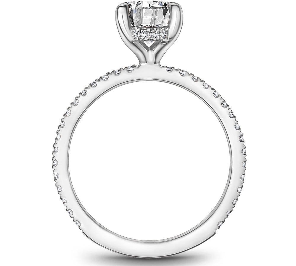 Oval Underhalo Ring Setting by Noam Carver