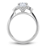 Pear Accent Ring Setting by Noam Carver