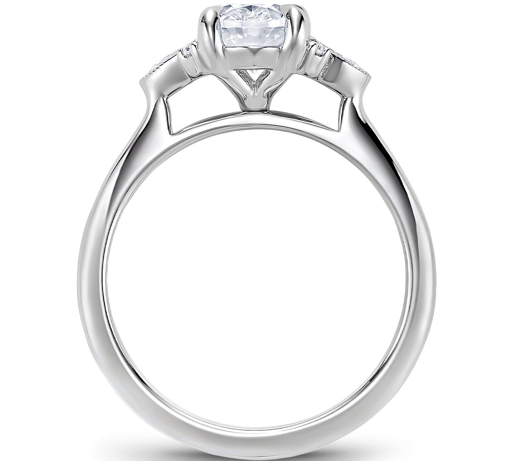 Pear Accent Ring Setting by Noam Carver