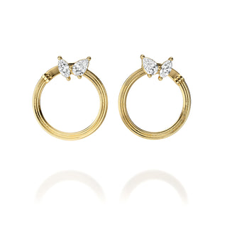 RAE Diamond Circle Earrings by Noam Carver