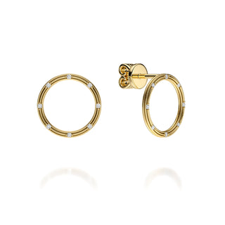 RAE Textured Circle Earrings by Noam Carver