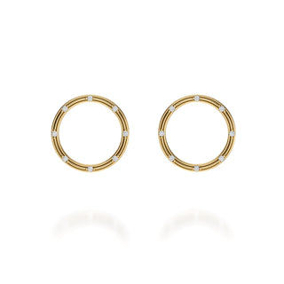 RAE Textured Circle Earrings by Noam Carver