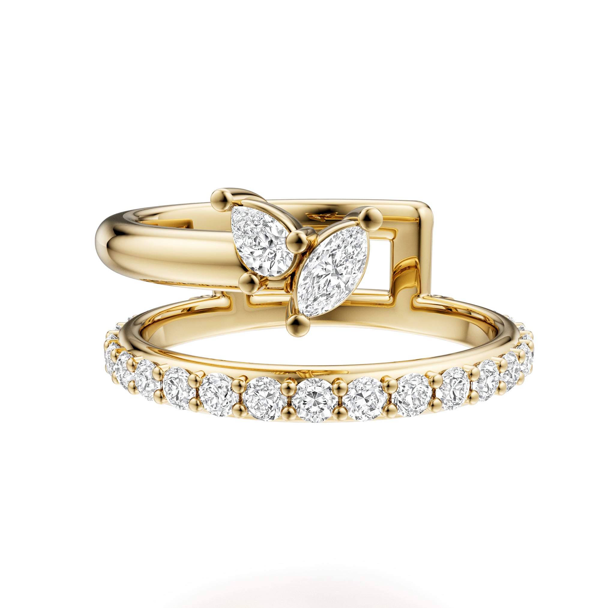 RAE Negative Space Diamond Ring by Noam Carver Perrara
