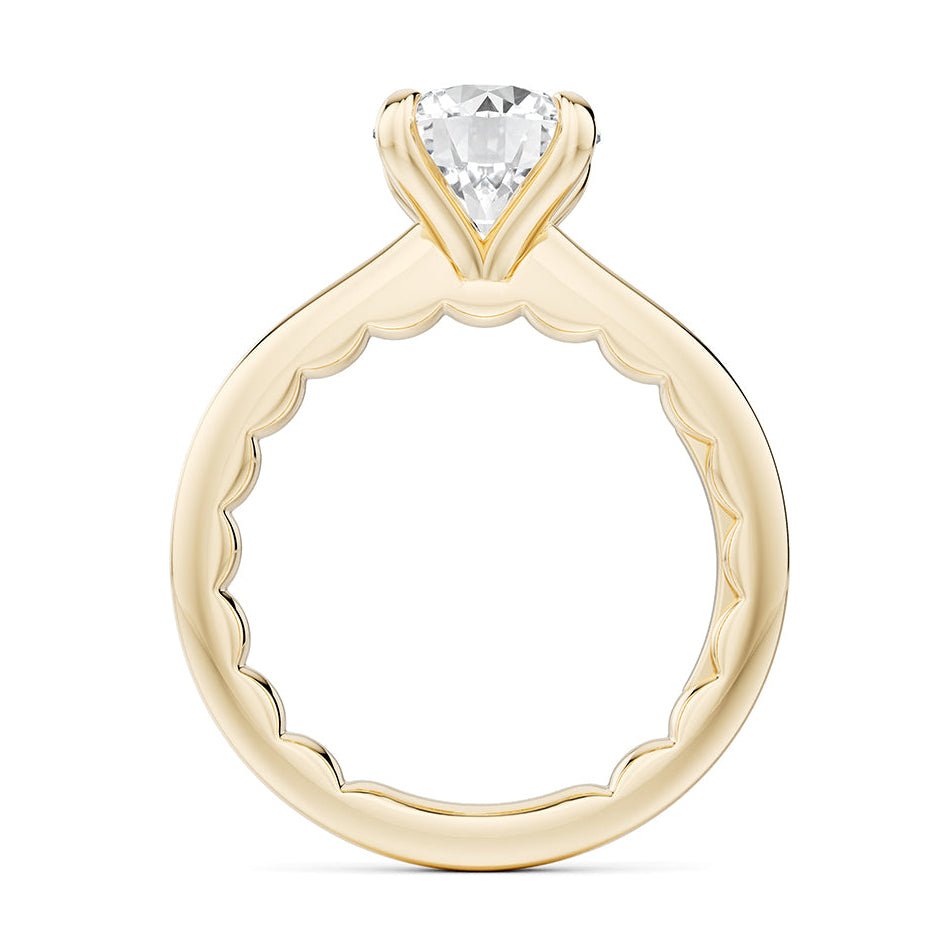 2.2mm Solitaire Luna Ring Setting by Noam Carver – Perrara