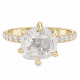 Uncut Lab Grown Diamond Ring