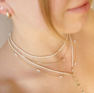 Luna' Freshwater Pearl Station Necklace