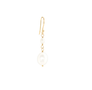 *Limited Edition* Double Oval Pearl Drop Earrings
