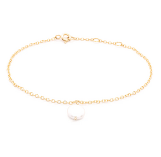 Tiny Pearl Cable Chain Bracelet