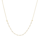 Oval Freshwater Pearl Tied Necklace
