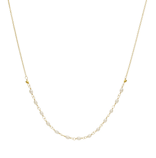 Oval Freshwater Pearl Tied Necklace