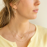Oval Freshwater Pearl Tied Necklace
