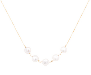 *Limited Edition* Five Tied Coin Pearl Necklace