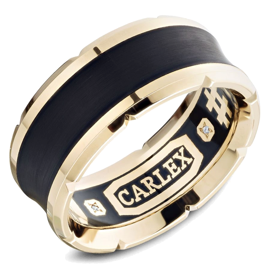 A band by Carlex with a black enamel interior