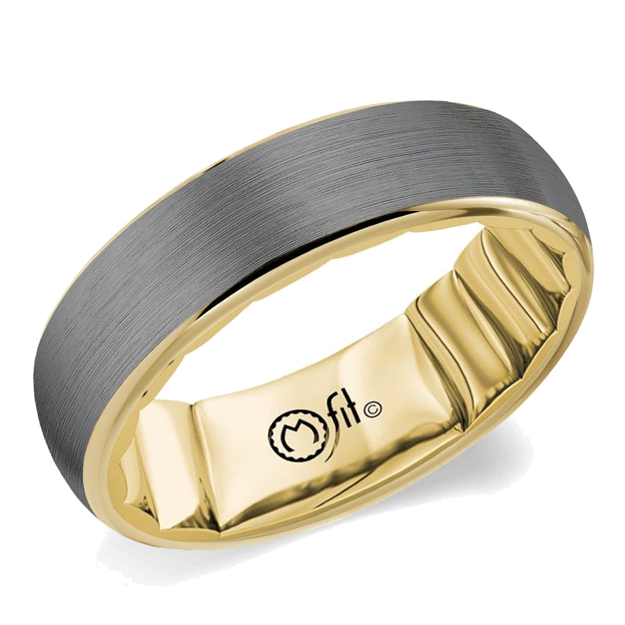 A tantalum and yellow gold band by MFit