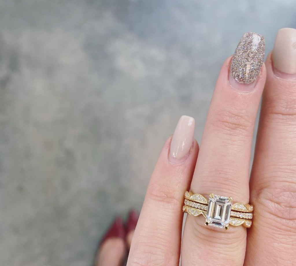 Simply Tacori Emerald Cut Diamond Ring Setting