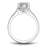 Oval Hidden Halo Ring by Noam Carver