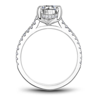 Oval Hidden Halo Ring Setting by Noam Carver