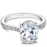Oval Hidden Halo Ring by Noam Carver