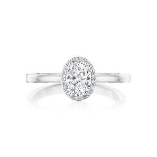 White Coastal Crescent Diamond Ring Setting by Tacori