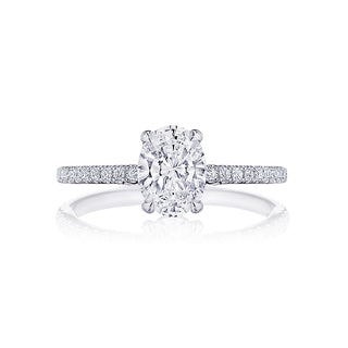 Simply Tacori Diamond Ring Setting with Oval Center