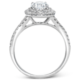 Double Halo Diamond Ring Setting by Simon G