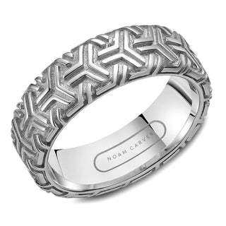 Patterned Wedding Band by Noam Carver