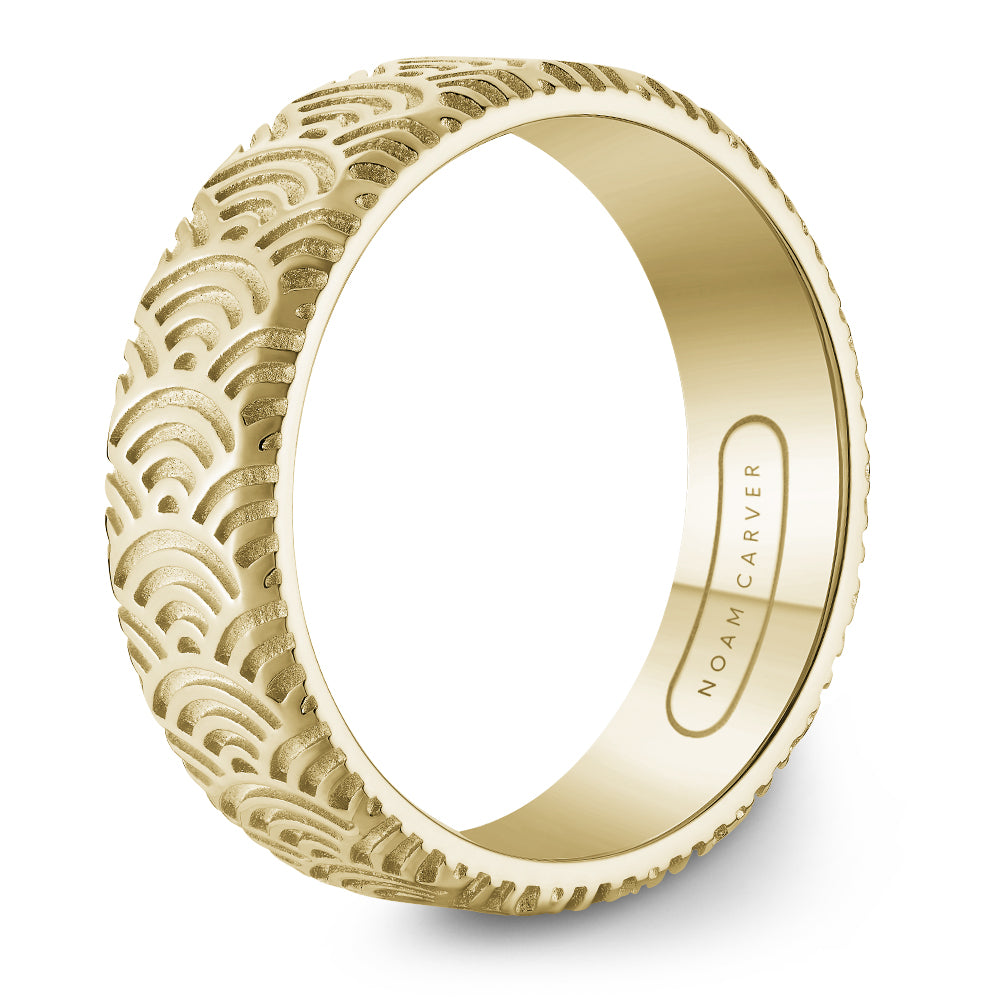 Patterned gold hot sale wedding rings